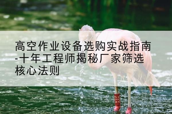 东港剪叉式升降机厂家-高空作业设备选购实战指南-十年工程师揭秘厂家筛选核心法则