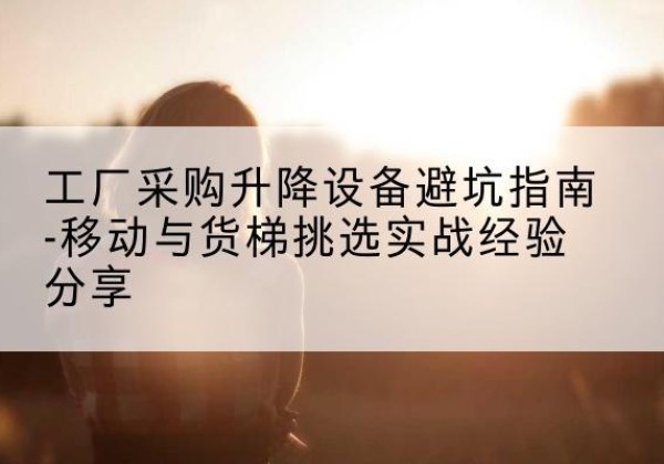 东港移动式升降机怎么选-工厂采购升降设备避坑指南-移动与货梯挑选实战经验分享
